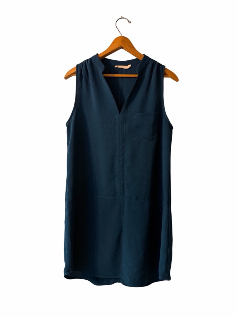 Lush Teal Sleeveless Shift Dress M Minimalist Workwear